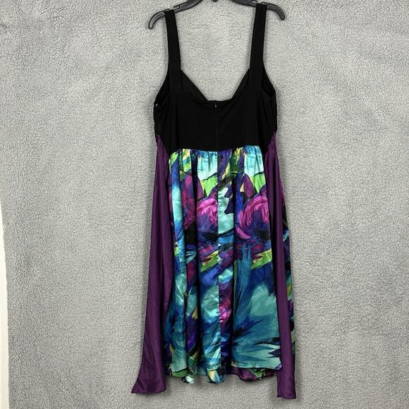 VTG Midi Babydoll Dress Empire Waist Women 14 Whimsigoth Holiday by Intrigue - Picture 3 of 15